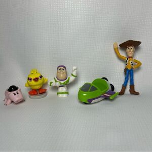 Disney Pixar TOY STORY Figures Woody Buzz Lightyear & Spaceship Hamm Ducky